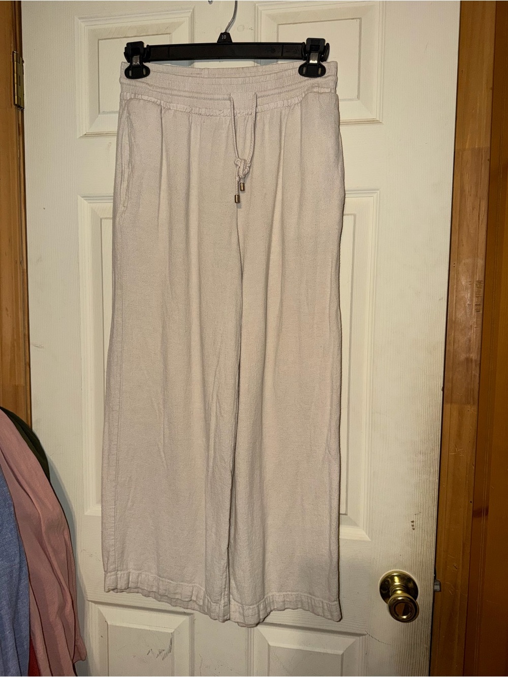 Time and Tru Cream Wide-Leg Lounge Pants